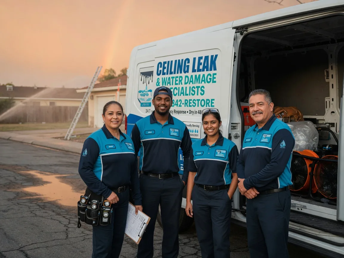 Ceiling Leak Cleanup company in Danciger, TX